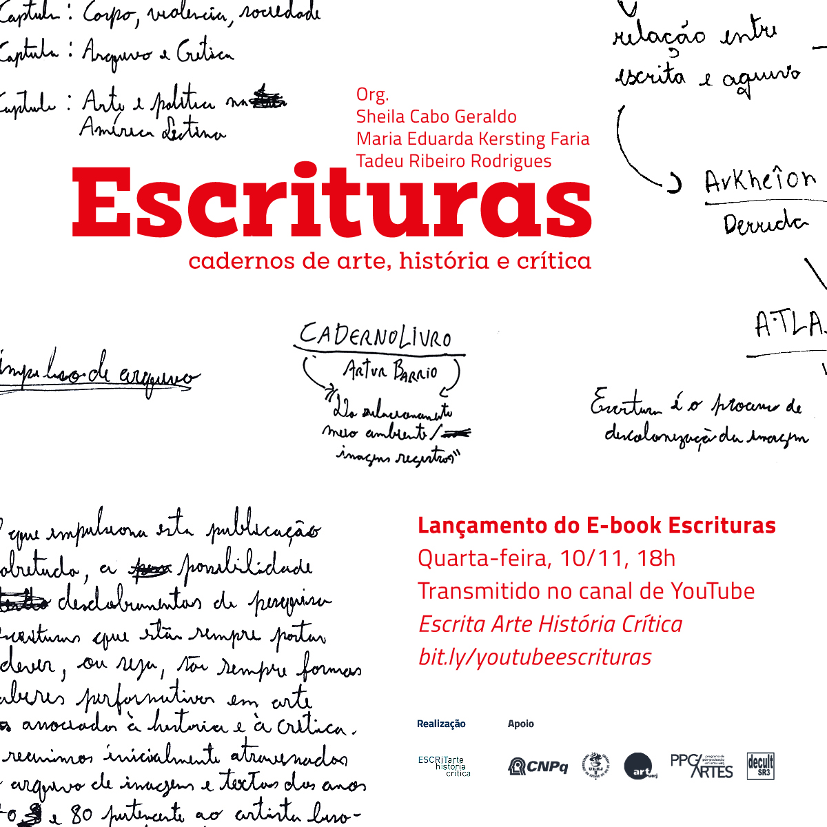 Capa do E-Book Escrituras arte, história e crítica.