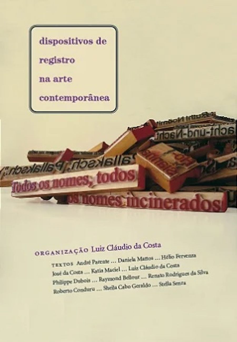 Capa do livro Dispositivo de registro na arte contemporânea.